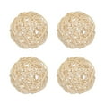 thumbnail image 1 of Unique Bargains 4 Pcs Wicker Rattan Balls 3.9 Inch Rattan Decorative Balls for Vase Fillers Craft Home Decor Natural, 1 of 5