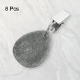 thumbnail image 3 of 8Pack Pesas para mantel en forma de gota de agua de mármol con clip de metal, gris oscuro, 3 of 7