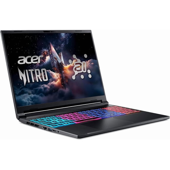 Acer Nitro V 16S AI Gaming Laptop | AMD Ryzen 7 260 Processor | NVIDIA GeForce RTX 5060 Laptop GPU (572 AI Tops) | 16" WUXGA IPS 180Hz Display | 32GB DDR5 | 1TB Gen 4 SSD | Wi-Fi 6 | ANV16S-41-R2AJ