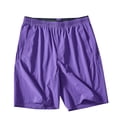 thumbnail image 2 of pstuiky Pantalones cortos cargo para hombre, Pantalones cortos casuales holgados de color liso con cremallera, bolsillo, cordón y cintura elástica para hombre Pantalones cortos cargo, 2 of 6
