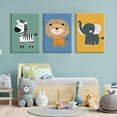thumbnail image 4 of Nursery Wall Art Baby Canvas Pictures Bear Wall Decor Boys Room Prints Kids Poster Cute Animal Theme Pictures Woodland Bear Painting Neutral Children Artwork for Bedroom 16x24 Inch Unframed Set of 3, 4 of 5