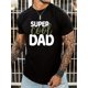 thumbnail image 1 of Men's Casual "Super Cool Dad" Print Crew Neck Short Sleeves T-shirts for Summer, 1 of 7