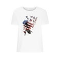 thumbnail image 4 of Weiqiqre Womens Tops American Flag Heart Shirt Women Patriotic T-Shirt 4th of July Graphic Tees Shirts USA Flag Star Stripe Tops, 4 of 4