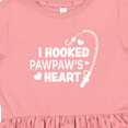 thumbnail image 4 of Inktastic I Hooked Pawpaw's Heart with Fishing Rod Girls Toddler Dress, 4 of 5
