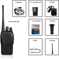 thumbnail image 3 of Rechargeable Walkie Talkies Long Range, 2-Way Radios Walkie Talkies for Adults with Earpieces, Walky Talky with Li-ion Battery Flashlight and Charger(2 Pack), 3 of 7