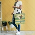 thumbnail image 4 of FORMRS Womens Canvas Tote Bag with Zipper Inner Pocket Shoulder Handbag, Colorful Martini, 4 of 7