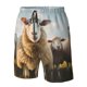 thumbnail image 4 of Balery Cute Prairie Sheep Herd Traje de Baño Estilo Hawaiano para Hombre, Shorts de Secado Rápido con Bolsillos-3X-Large, 4 of 6