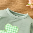 thumbnail image 5 of Outfits Sets for Little Girls Toddler Boys Long Sleeve Floral T Shirt Pullover Tops Plaid Print Pants Fall Winter Clothes 6-12 Months, 5 of 7