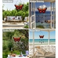 thumbnail image 3 of CoTa Global Red Butterfly Wind Chime - Handmade Glass & Metal Chime - Wild Life Hanging Decor - Colorful Home Decor Gift, Indoor & Outdoor Hanging Decoration For Porch, Patio & Garden - 25.4 Inches, 3 of 7