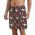 thumbnail image 2 of Kdxio Red Mushrooms Pattern Mens Casual Shorts - Drawstring Summer Beach Sports Shorts for Men, 2 of 9