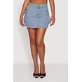 thumbnail image 3 of Women's Denim High Waisted Cargo Pocket Skirt, 3 of 4