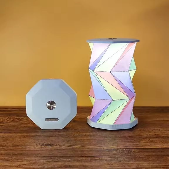 Magnetic Folding Rotating Light Origami Art Atmosphere Desk Lamp Cultural and Creative Gift Small Night Light Souvenir