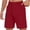 Red shorts for men summer, variant on hlysgo Dress Shorts Men with Elastic Waist Casual Solid Color Golf Shorts for Men 9 Inseam Relaxed Fit Summer Bermuda Shorts with Pockets Red,S