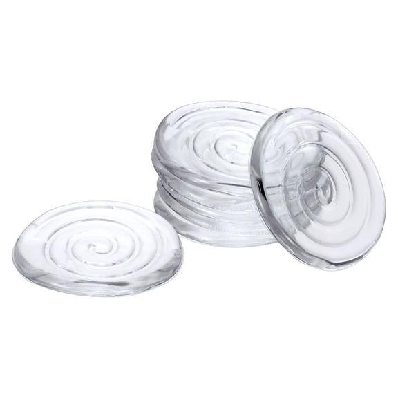 Uxcell 8pcs Door Stoppers Quiet Wall Protectors 1.6" Self Adhesive Clear Rubber Knob, Round Wall Shield Cushion