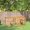 Orange + Steel, variant on Large Wooden Hamster Cage with Hinged Roof, Extra Small Animal Habitat for Gerbils, Natural