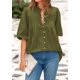 thumbnail image 3 of Camisa PRETTYGARDEN Verano 2025 Manga Corta Farol Verde Militar L, 3 of 9