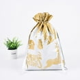 thumbnail image 2 of (Clearance) BNNG Christmas Drawstring Gift Wrap Bags Foil Gift Wrapping Santa Sacks Pouches Goody Bags with Ribbon Tie for Families, Friends, Kids for Xmas Holiday Birthday Presents Party Favor, 2 of 9
