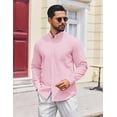thumbnail image 3 of COOFANDY Mens Black Button Down Shirt Long Sleeve Casual Shirt Regular Fit Dress Shirt, 3 of 6