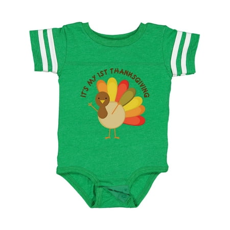 

Inktastic It s My 1st Thanksgiving Gift Baby Boy or Baby Girl Bodysuit