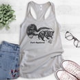 thumbnail image 2 of Fart Squirrel Tank Top, Ladies Racerback Tank Top, Funny Animal Tank, Animal Name Tank, Skunk Tank, Silver Gray, Medium, 2 of 3