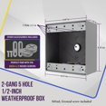 thumbnail image 2 of Caja de conexiones estanca ENERLITES EN2550, resistente a la intemperie, de 2 módulos, 2 of 7