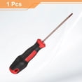 thumbnail image 3 of Uxcell SL3 Flat Head Screwdriver 6.3" Magnetic Screwdrivers 3.35" Heat-Treated S2 Alloy Steel with Ergonomic Handle for DIY Repairing, Red Brown, 3 of 7