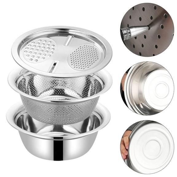 LEORX 3Pcs Stainless Steel Kitchen Utensil Set for Cooking and Food Preparation