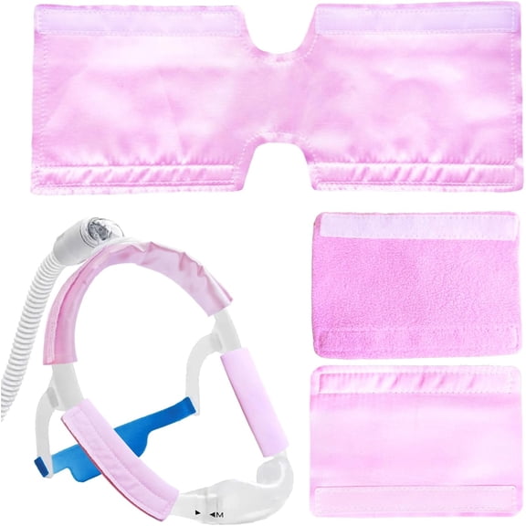 NATAKU 3 Pack Satin Strap Covers, Mask Frame Cushions to Compatiable with DreamWear or ResMed AirFit Silky Satin Sleep Headgear Cover Set Hair Saver CPAP Face Cushion Pads
