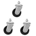 thumbnail image 4 of RENACLIPY Hydraulic Jack Casters Silver Metal 3Pcs Thickened 12mm Threaded Universal Wheels for Repair Use, 4 of 7