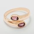thumbnail image 4 of LBG British Made 14k Rose Gold Natural Pink Tourmaline Womens Band Ring - 33 size options - Size 7.75, 4 of 6