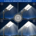 thumbnail image 3 of Solar Street Light 4000W, Solar Street Light Outdoor 300000 Lumens, Solar Parking Lot Lights 6500K, Solar Lights Outdoor Motion Sensor Dusk to Dawn for Parking Lot with Remote Control, 3 of 7