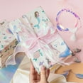 thumbnail image 2 of HOMERAL Reversible Mermaid Wrapping Paper Roll- Whale,Turtle and Sea Creature with Pink Polka Dot for Kids,Girls,Baby Shower,Birthday-Mini Roll-17 Inch X 32.8 Feet, 2 of 7