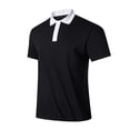 thumbnail image 1 of Ohufall Chemises de Golf pour Hommes Col Rabattu Manches Courtes Évacuant l'Humidité Performance Quotidienne Décontractée Élégante Chemises à Col pour Hommes, 1 of 3
