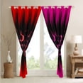 thumbnail image 4 of Geometric Honeycomb Curtains 30%-50% Blackout Neon Red Pink Black Stripes Curtains & Drapes Bedroom,Gradient Ombre Window Curtains Beehive Hexagon Window Treatments, 4 of 6