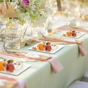 Oasis Creations Clear Square Plates Set 6.5 - 50 count - Premium Hard Clear Disposable Plastic - Disposable and Reusable - Salad Plate - Appetizer Plate - Dessert Plate - Party Plate Set