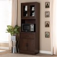 thumbnail image 2 of Bowery Hill Kitchen Cabinet and Hutch in Dark Walnut, 2 of 9