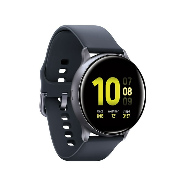 Refurbished Galaxy Watch Smartwatch 40mm Active2 Aluminum - Aqua Black - GPS Wifi SM-R830NZKAXAR