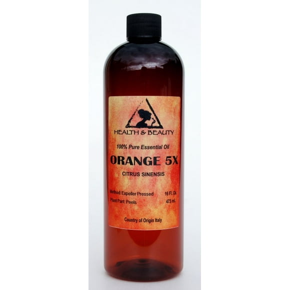 Orange 5x (5 fold) essential oil organic aromatherapy natural 100% pure 32 oz