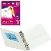 Avery Secure Top Sheet Protectors, Heavy Gauge, Letter, Diamond Clear, 25/Pack and Avery Mini 1" Economy View Binder, 5-1/2" x 8-1/2", White Bundle