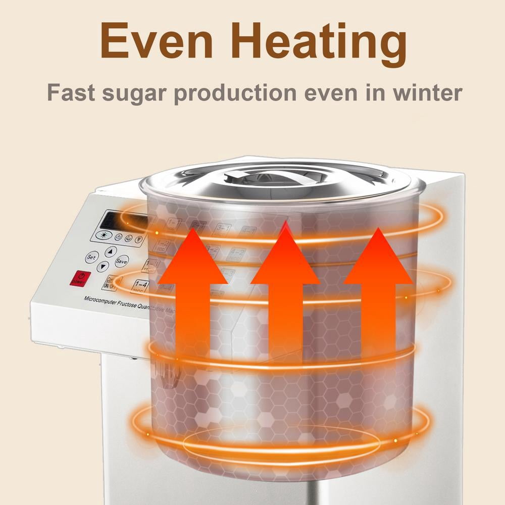 WAASOSCON 110V 300W Electric Fructose Sugar Syrup Quantitative Machine, 25x25x40cm/9.8x9.8x15.8 Inch Fructose Dispenser for Household Use