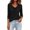 Black, variant on Women's Cowl Neck Top Casual Long Sleeve Tunic Pullover Lightweight Loose Fit Solid Color Fashion Fall Blouses