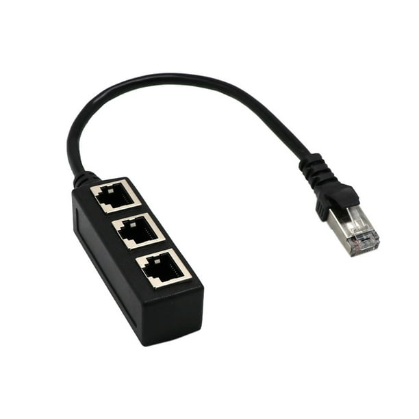 1 à 2 câble réseau Ethernet LAN femelle adaptateur répartiteur