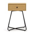 thumbnail image 2 of Topcobe Home Decor End Side Table for Sofa Couch Hallway w/ Cross Legs, Modern Elegant Nightstand for Small Spaces w/ Pull-Out Drawer, Easy Assembly Accent Table for Living Room Bedroom, Set of 1, Oak, 2 of 10