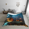 thumbnail image 6 of KLL Spooky Halloween Print Fleece Throw Blanket, Horizontal Fleece Bedding Cute Soft Blankets Comfy Fleece Flannel Plush Home Decor for Couch & Bed -50"x40", 6 of 9