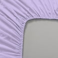 thumbnail image 2 of The Great American Store 600 TC 100% Cotton Solid Fitted Sheet(With 21" Extra Deep Pocket) - Short Queen (Lavender), 2 of 5