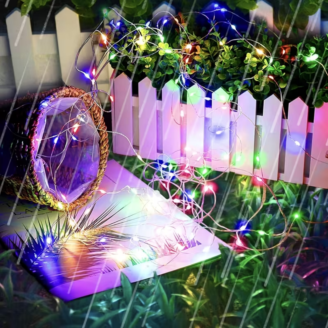 4-Piece Set Multi-Color Solar Fairy Light String, 330 Led Outdoor Solar Christmas Lights, 8 Modes Of Wired Solar Flashing Light String, For Christmas Trees, Wedding Parties, Gardens And Courtyards