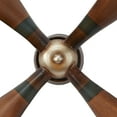 thumbnail image 5 of DecMode Brown Metal 4 Blade Airplane Propeller Wall Decor with Aviation Detailing, 5 of 8