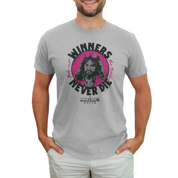 Men's A Minecraft Movie Garrett Winners Never Die Graphic T-Shirt