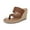 brown, variant on Women's Espadrille Wedge Sandals Platform Thong Leather Strap Slides Backless Slip On Summer Casual Flip Flops
