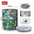 thumbnail image 4 of 12oz Coffee Tumblers Green Dinosaurs Palms Volcanoes Pattern Stainless Steel Vacuum Insulated Travel Tumbler Coffee Cups Mug with Lid and Straw with Cleaning Brush for Cold & Hot Drinks, 4 of 5